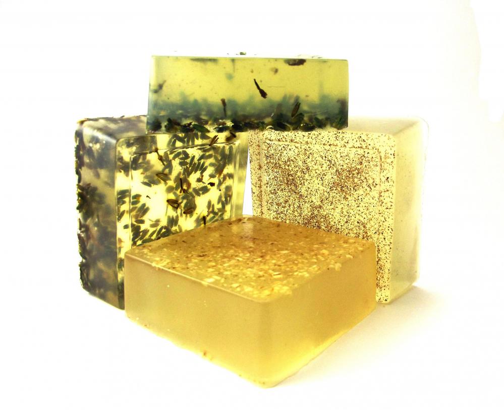 Soap Set of 4 - Aloe Vera - Lavender, Honey, Oatmeal, Apricot - Dry Sensitive Skin