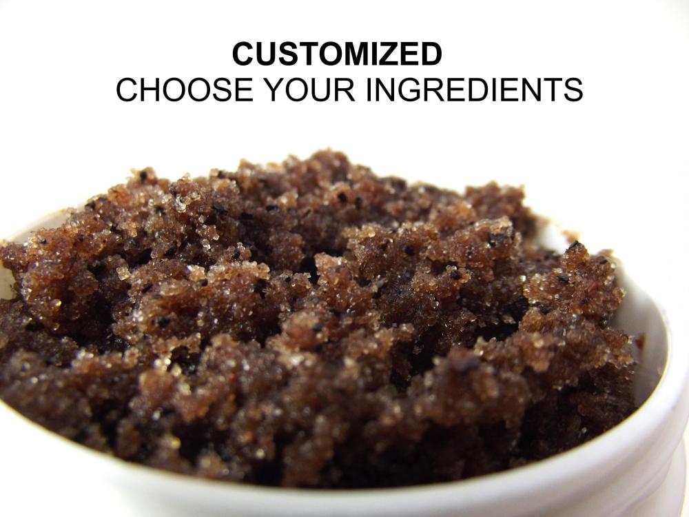 Customized Coffee Body Scrub Exfoliating Cellulite Reducer Skin Toner 4.5 oz