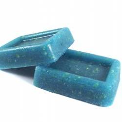 Exfoliating Solid Sugar Scrub Soap Bar Blue Oatmeal Glycerin 2 Bars 4 Ounces Each